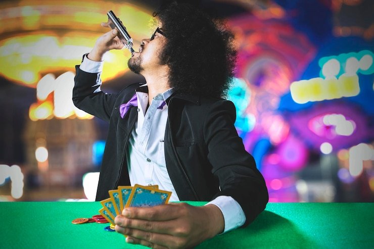 Pengguna membaca pembaruan akun mobile
